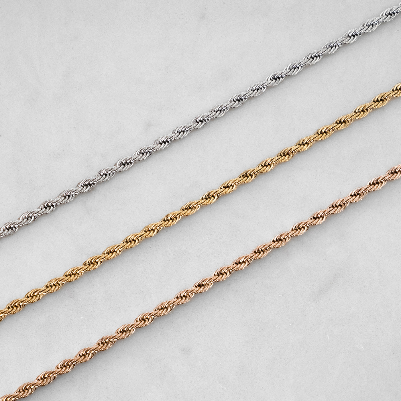 4mm Rope Chain - Ice Out NY