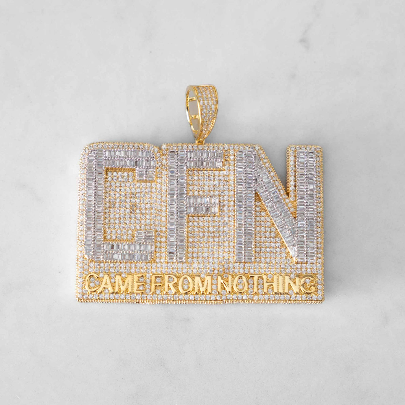 14k - "CFN" Pendant - Ice Out NY