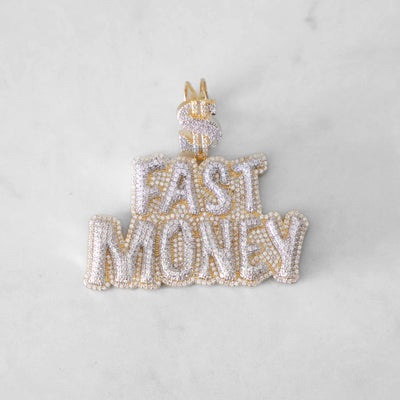 14k - "Fast Money" Pendant - Ice Out NY