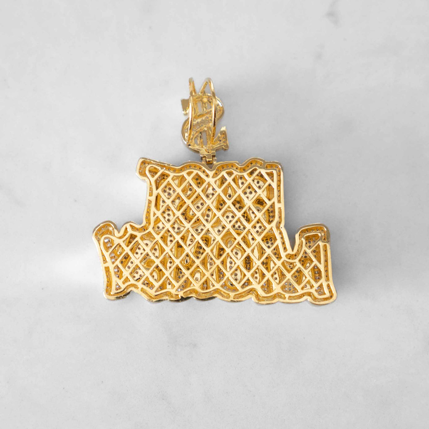 14k - "Fast Money" Pendant - Ice Out NY