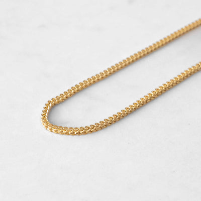 18k - 3mm Franco Chain Gold - Ice Out NY