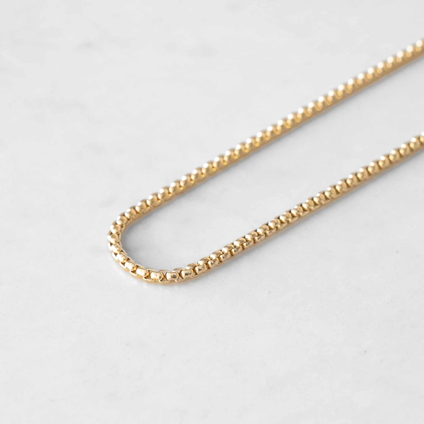 18k - 3mm Box Chain Gold - Ice Out NY