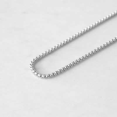 18k - 3mm Box Chain White Gold - Ice Out NY