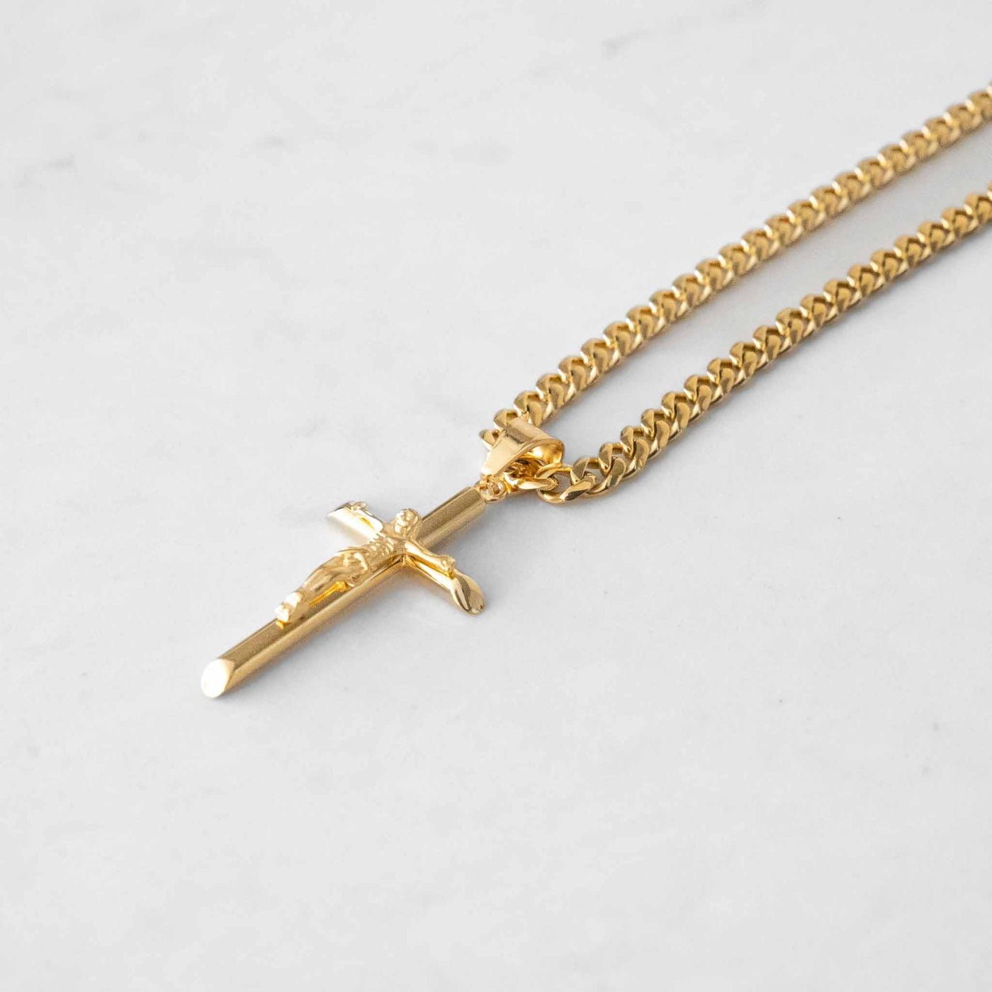 14k - "Cross" Chain Set - Ice Out NY