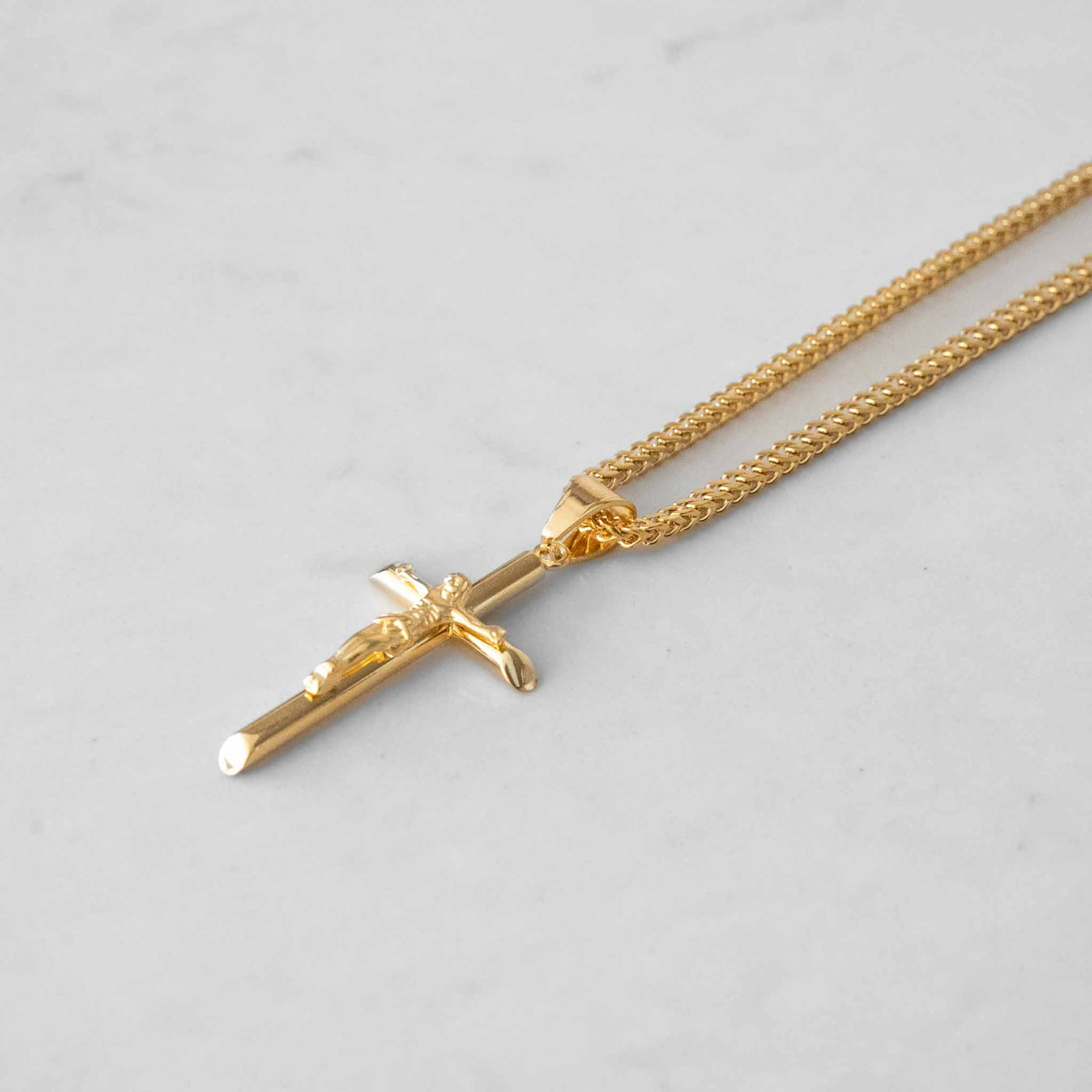 14k - "Cross" Chain Set - Ice Out NY