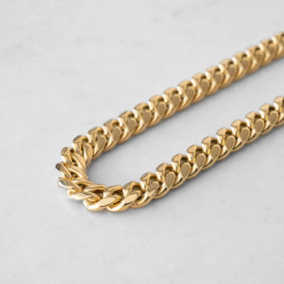 18k - 12mm Miami Cuban Link Chain - Ice Out NY