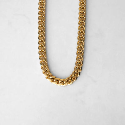 18k - 10mm Miami Cuban Link Chain - Ice Out NY