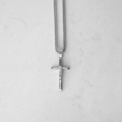 14k - "Cross" Chain Set White Gold - Ice Out NY