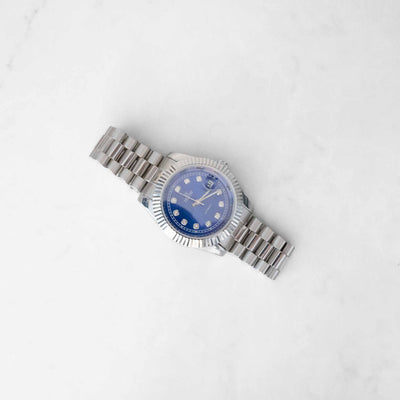 14k - Custom Ice Culture Datejust Jubilee Watch - Ice Out NY