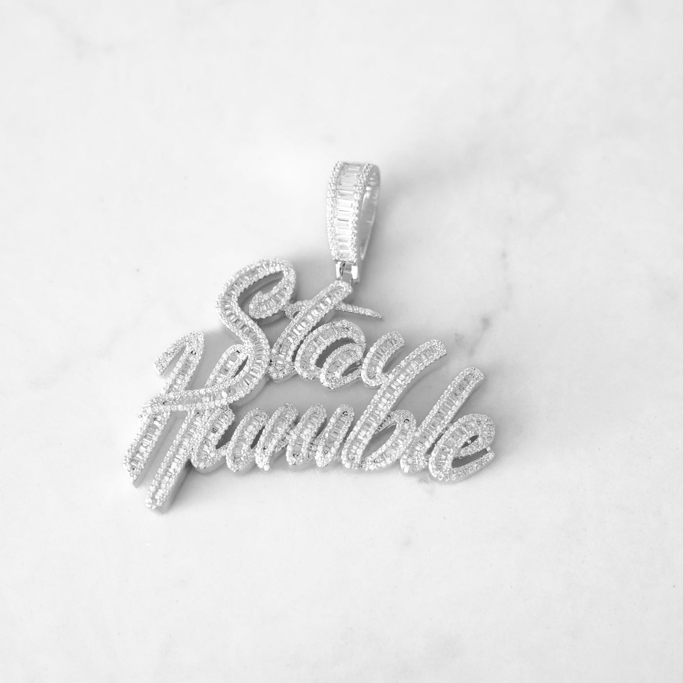 14k - "Stay Humble" Pendant - Ice Out NY