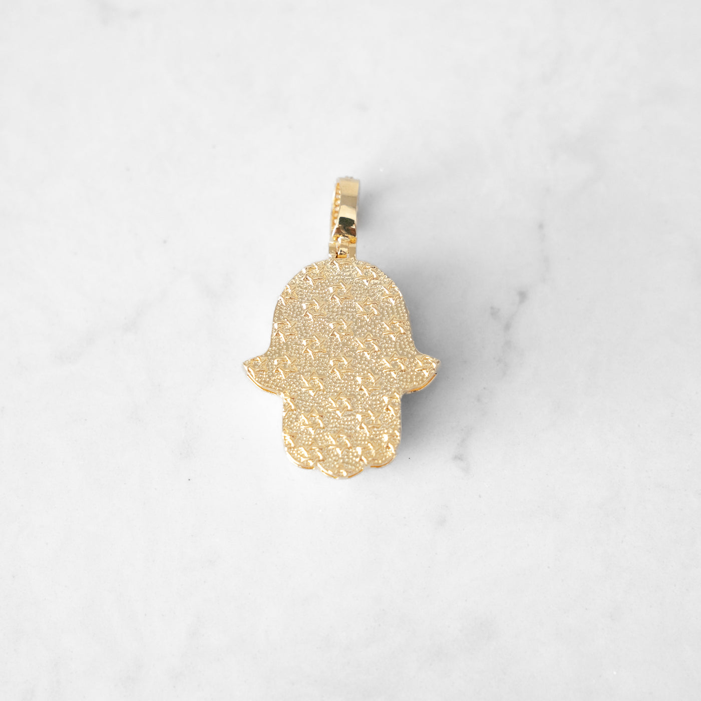 14k - "Hamsa" Pendant - Ice Out NY