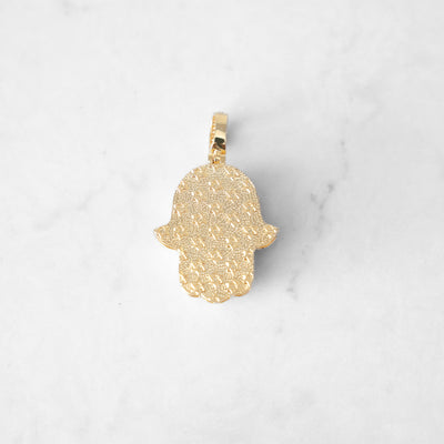 14k - "Hamsa" Pendant - Ice Out NY