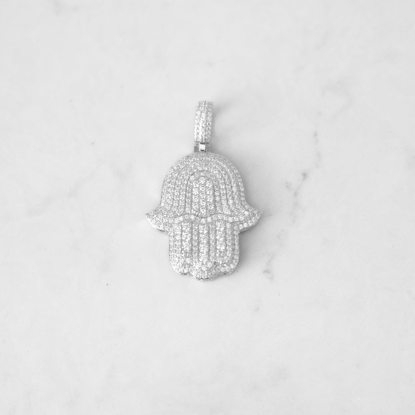 14k - "Hamsa" Pendant - Ice Out NY