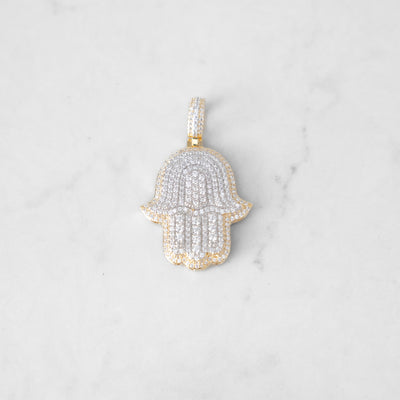 14k - "Hamsa" Pendant - Ice Out NY