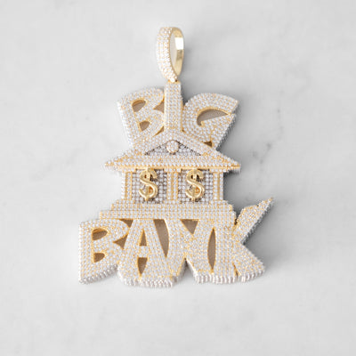 14k - "Big Bank" Pendant - Ice Out NY