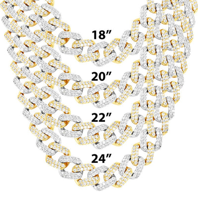 14k - 11mm Flooded Pave Cuban Link Chain - Ice Out NY