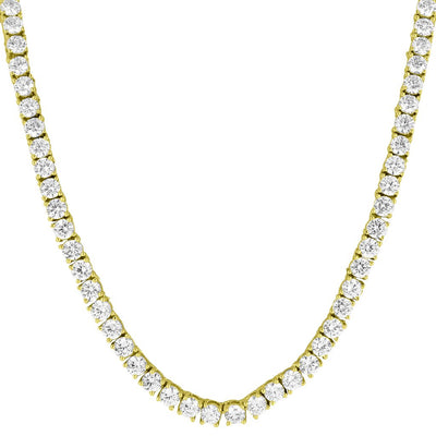 14k - 4mm High Clarity Tennis Chain - Ice Out NY