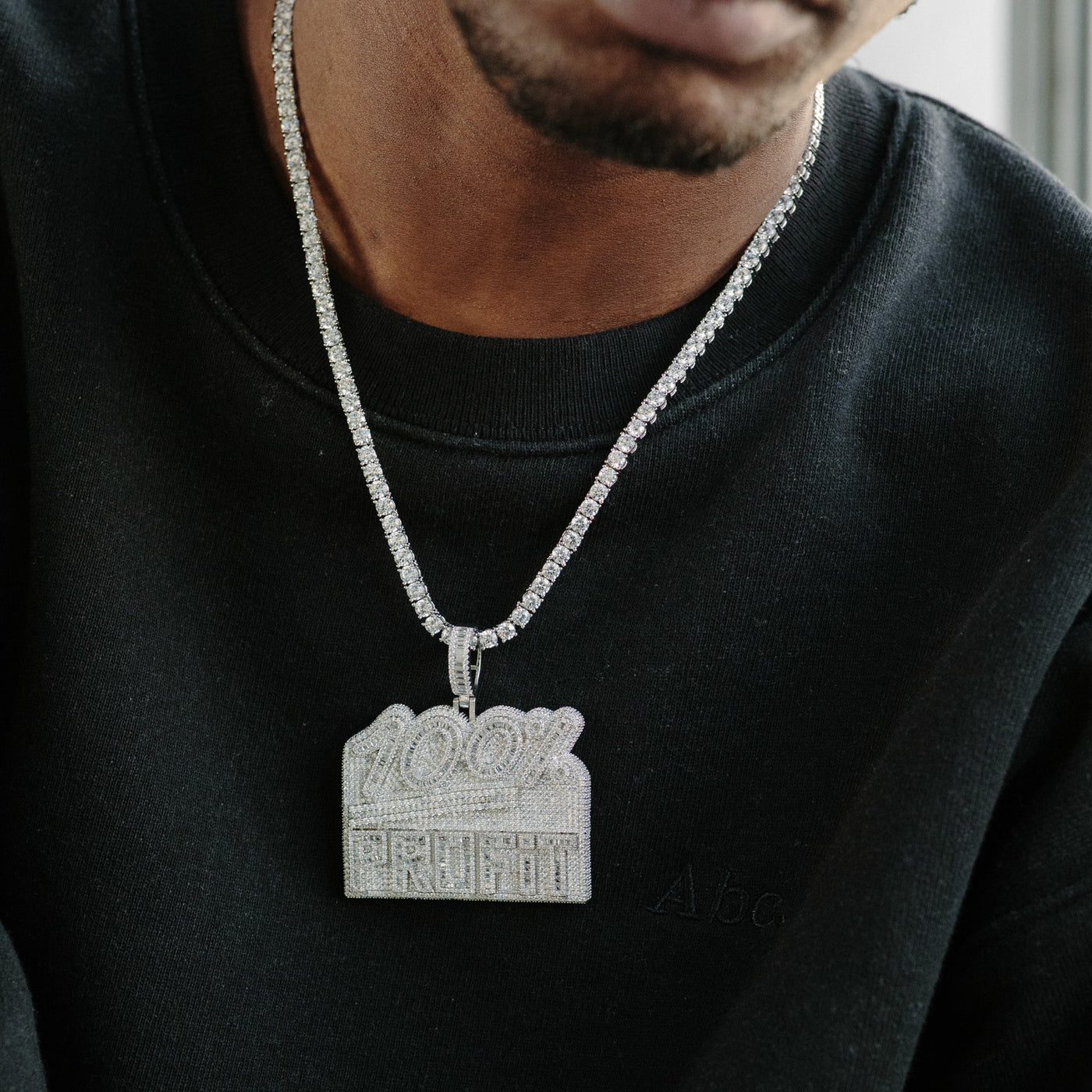 14k - "100% Profit" Pendant - Ice Out NY