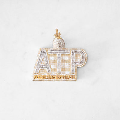 14k - "Appreciate The Profit" Pendant - Ice Out NY