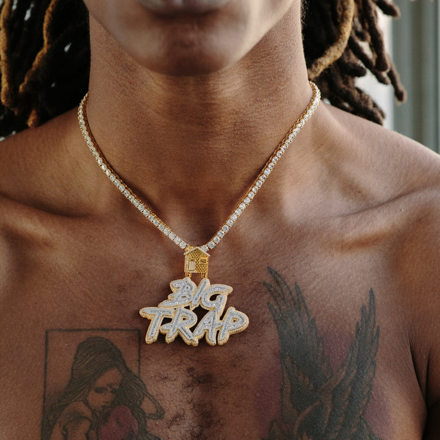 14k - "Big Trap" Pendant - Ice Out NY