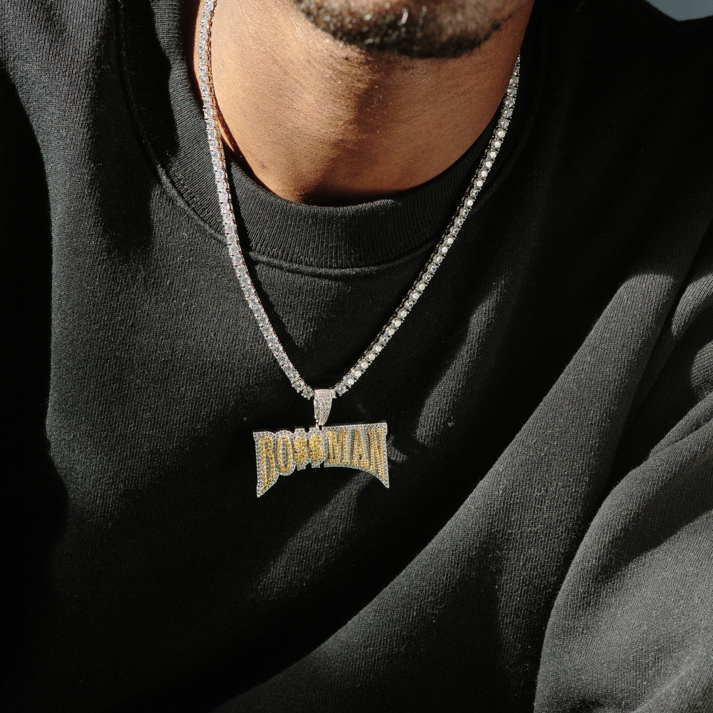 14k - "Bo$$ Man" Pendant - Ice Out NY