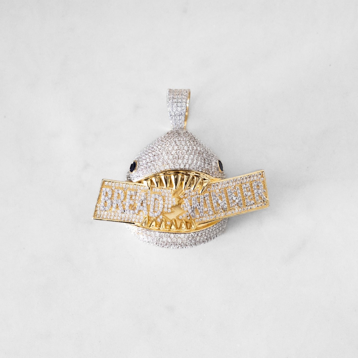 14k - "Bread Winner" Pendant - Ice Out NY