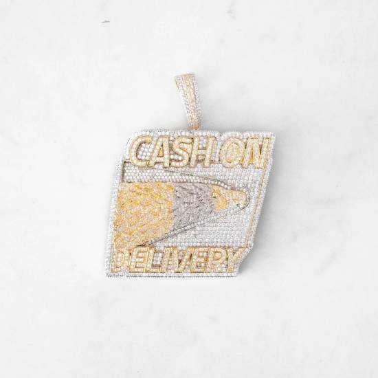 14k - "Cash On Delivery" Pendant - Ice Out NY