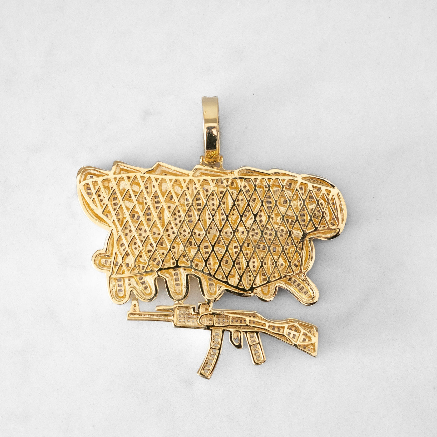 14k - "Certified Steppa" Pendant - Ice Out NY