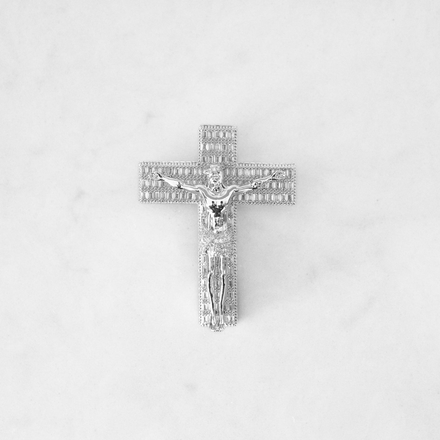 14k - "Crucifix" Pendant - Ice Out NY