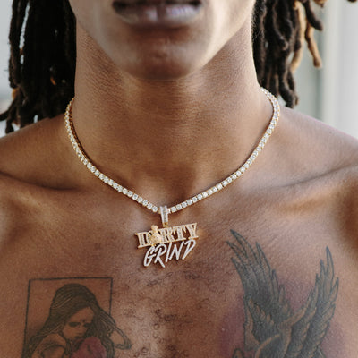 14k - "Dirty Grind" Pendant - Ice Out NY