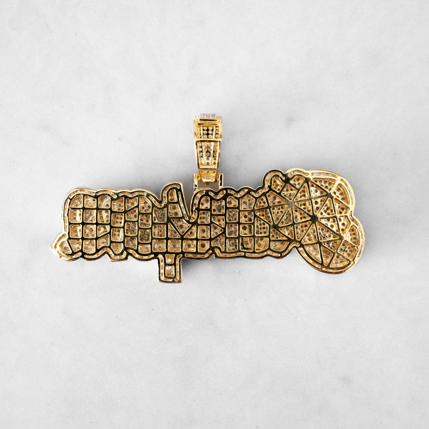 14k - "Fam4eva" Pendant - Ice Out NY