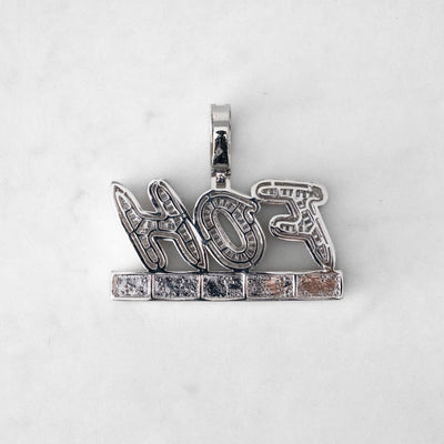 14k - "Family Of Hustlers" Pendant - Ice Out NY