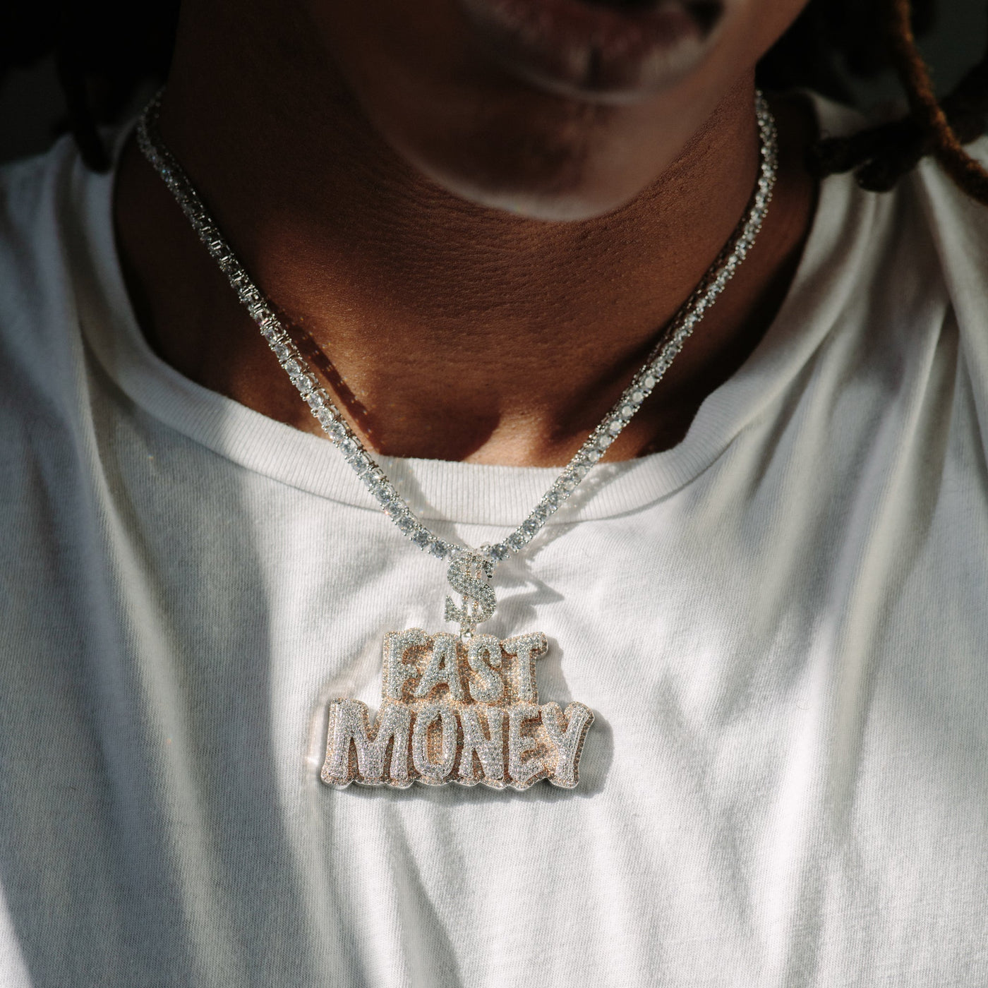 14k - "Fast Money" Pendant - Ice Out NY