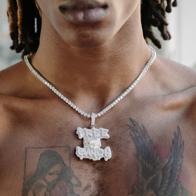 14k - "Free Bands" Pendant - Ice Out NY