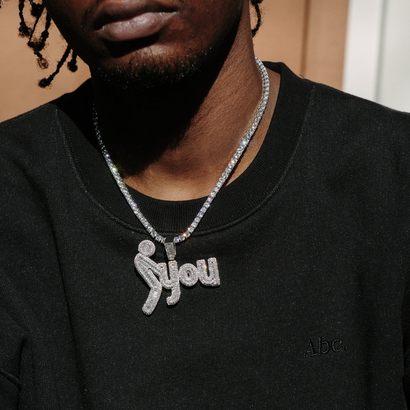 14k - "Fu*k You" Pendant - Ice Out NY