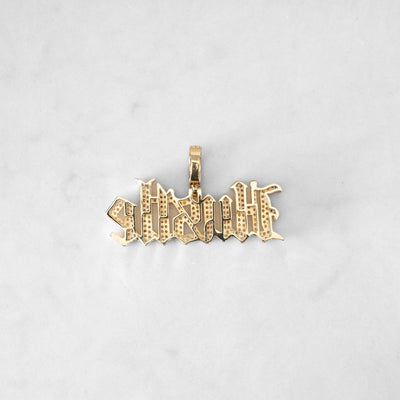 14k - "Hustle" Pendant - Ice Out NY