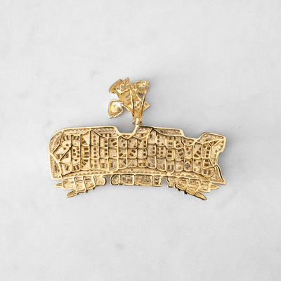 14k - "Money Making Genius" Pendant - Ice Out NY