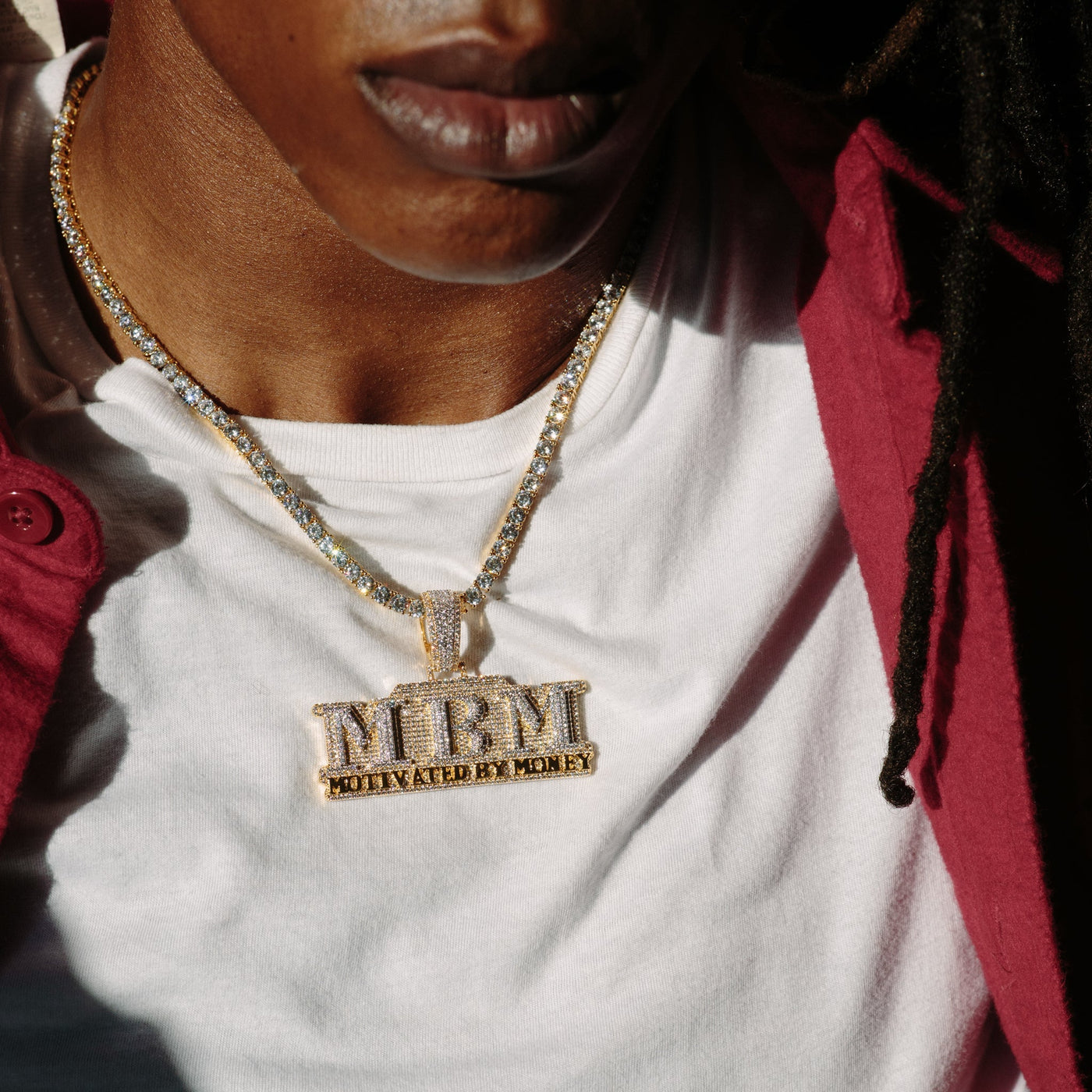 14k - "Motivated By Money" Pendant - Ice Out NY