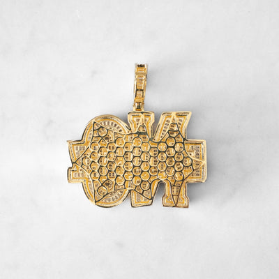 14k - "No Excuses" Pendant - Ice Out NY