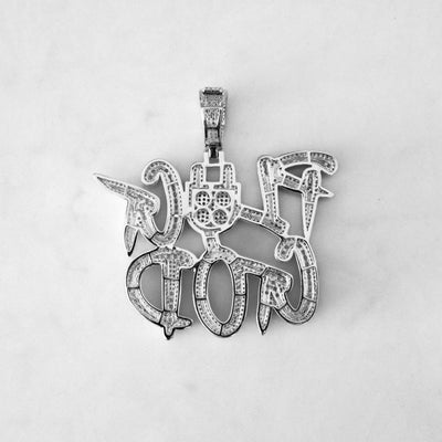 14k - "Plug God" Pendant - Ice Out NY