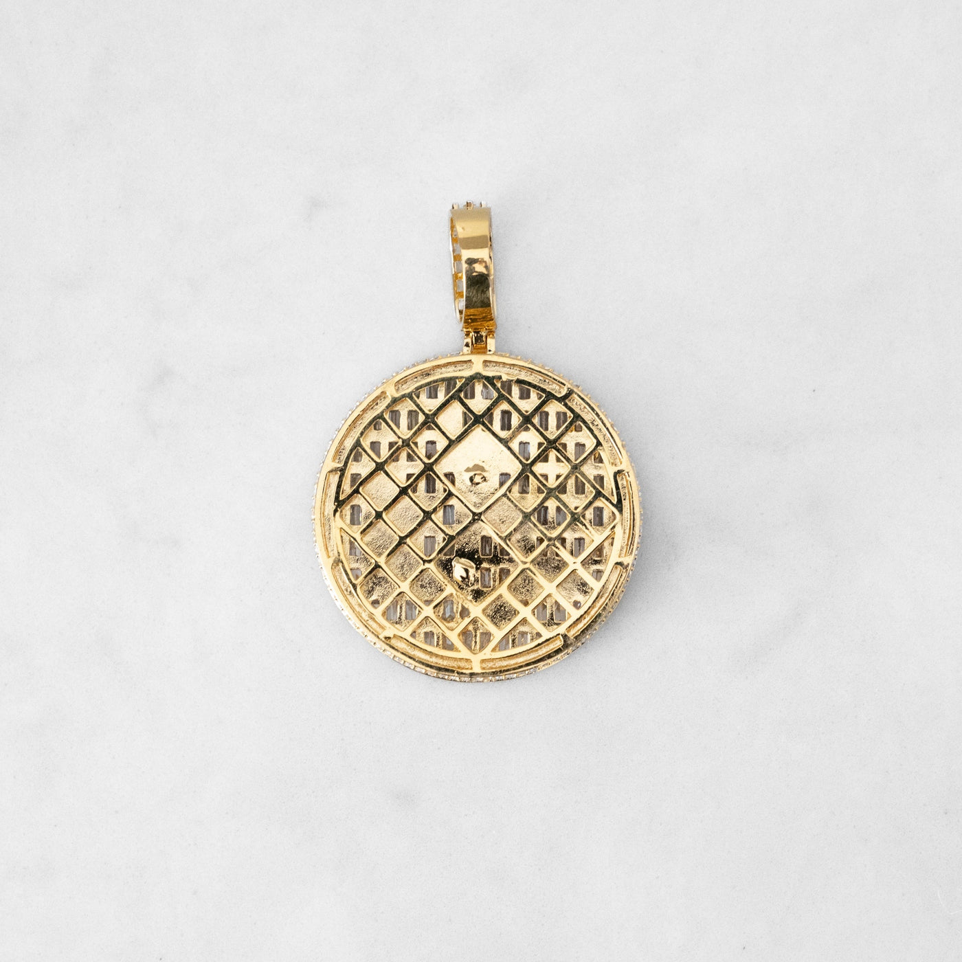 14k - Small "Allah" Pendant - Ice Out NY