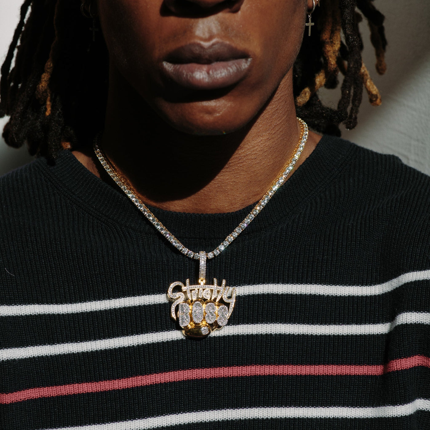 14k - "Strictly Boss" Pendant - Ice Out NY