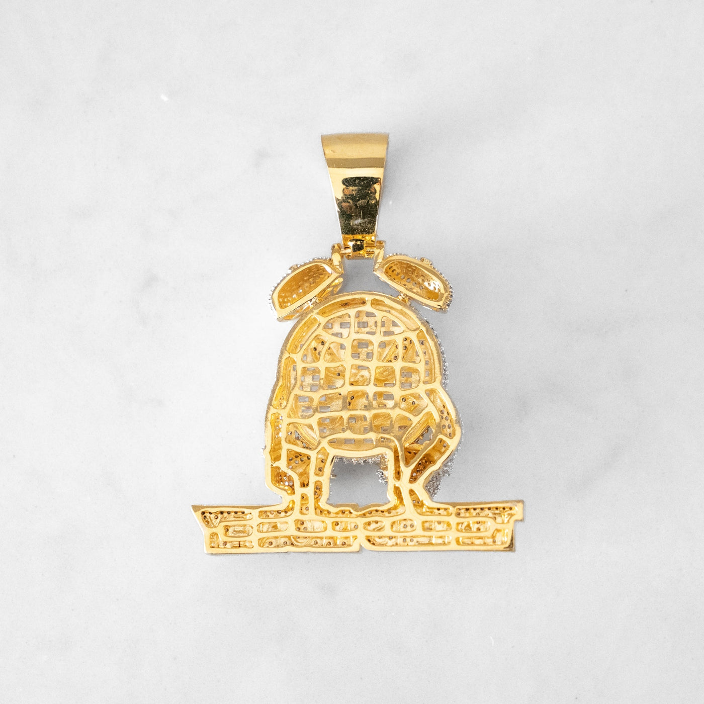 14k - "Time Is Money" Pendant - Ice Out NY