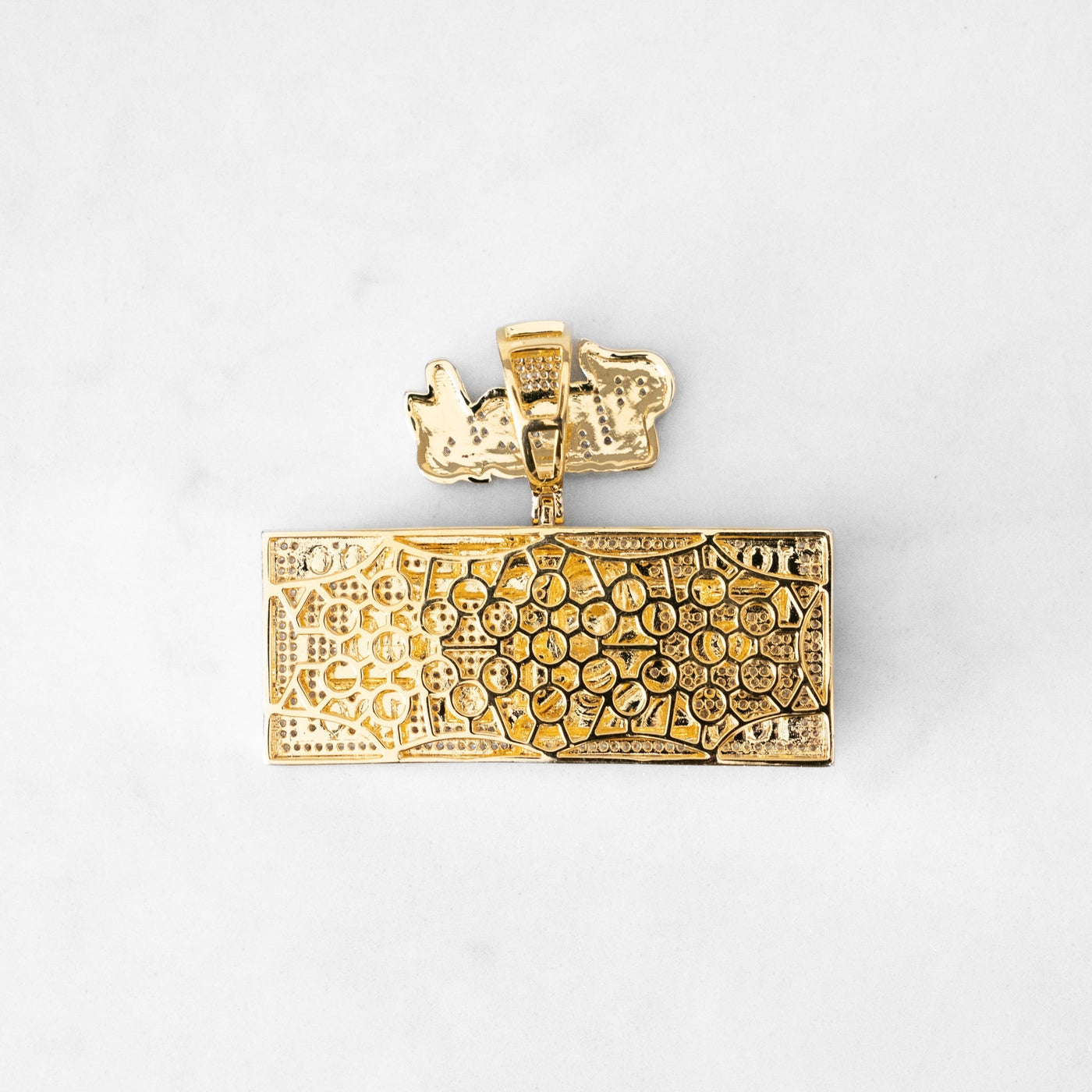 14k - "Time is Money" Pendant - Ice Out NY