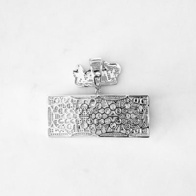 14k - "Time is Money" Pendant - Ice Out NY