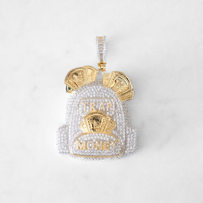 14k - "Trap Money" Pendant - Ice Out NY