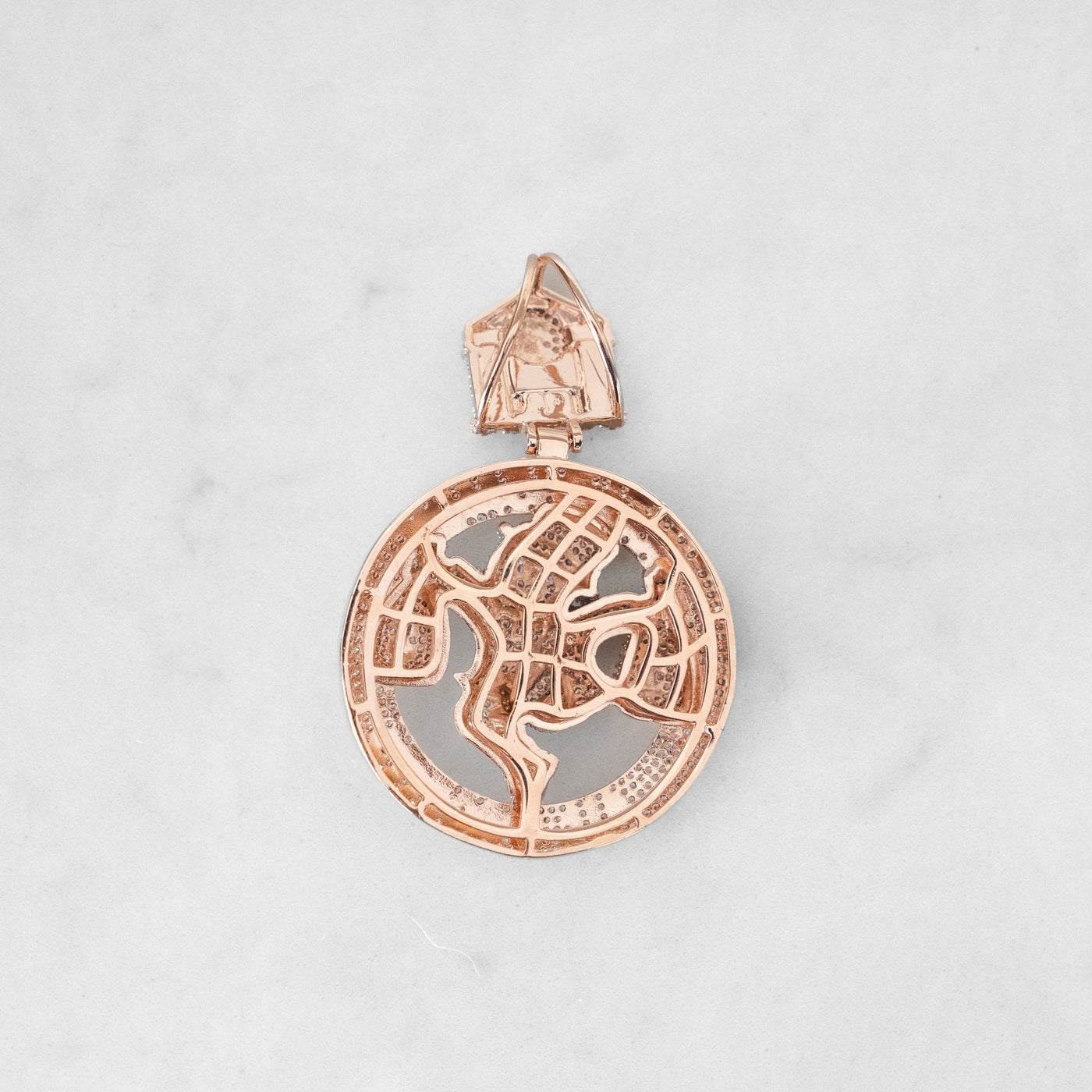 14k - "World Is Mine" Pendant - Ice Out NY