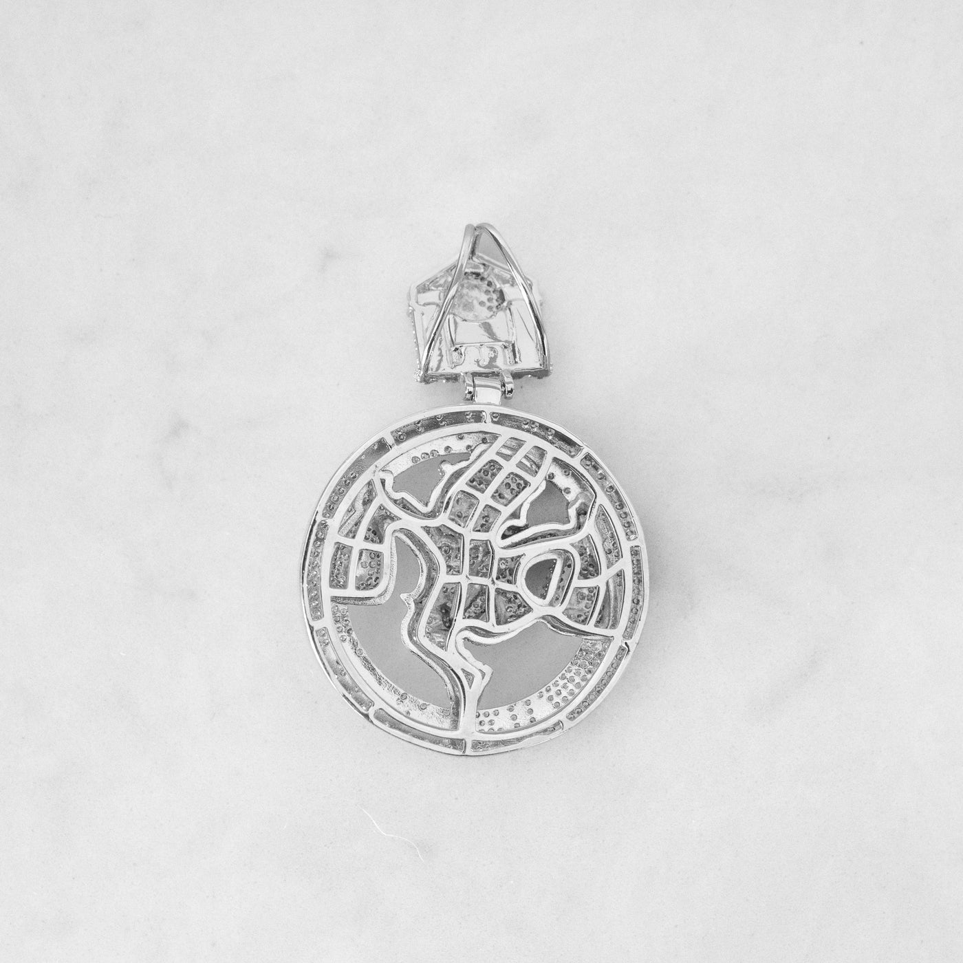 14k - "World Is Mine" Pendant - Ice Out NY