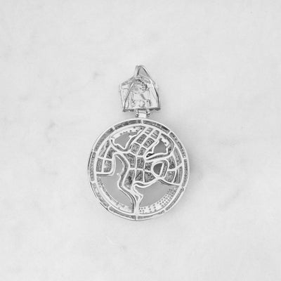 14k - "World Is Mine" Pendant - Ice Out NY