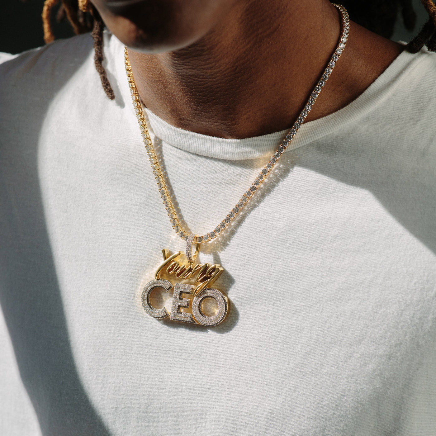 14k - "Young CEO" Pendant - Ice Out NY